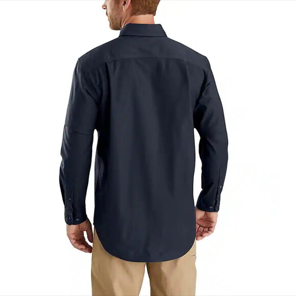 Carhartt • Men’s Rugged Flex Rigby Long-Sleeve Shirt • Medium • Navy - Picture 2 of 9